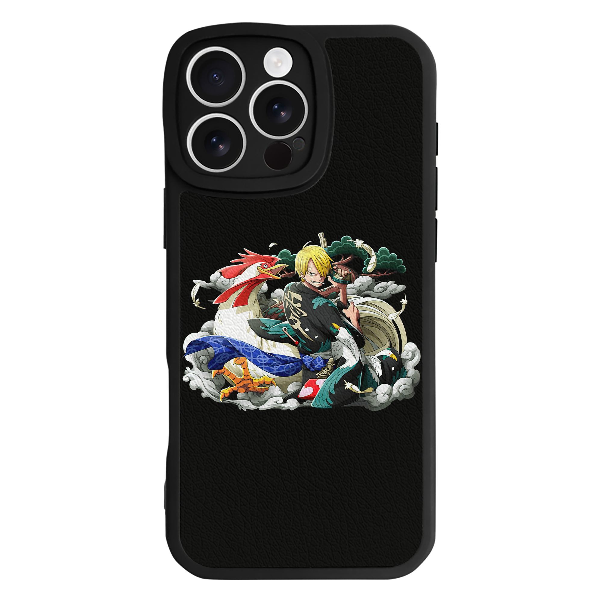 （画像用） ワンピース サンジ ONE PIECE Sanji 【iPhone 16シリーズ対応】シリコンスマホケース（レザー調） 材質：シリコン